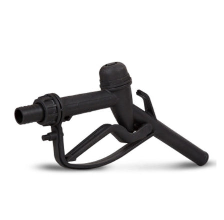 Fuel Gun Black 1in Barb Inlet - 25mm Outlet Hose Pipe Fitting Water Flow Control