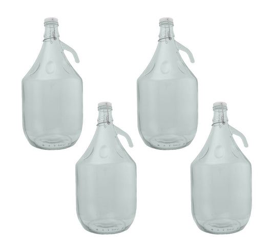Glass Demijohn 5L 4 Pack Swing Top Cap DIY Tool Accessory Home and Garden Use