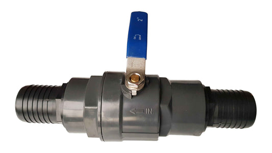 PP Female Stopcock with Stainless Steel Ball Valve Barb Ends for Water Connector