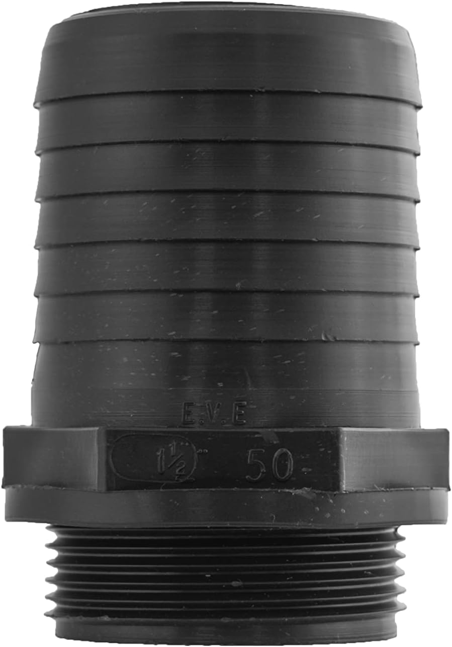 Pond Straight Connector 1.5in BSPM - 50mm Outdoor Watering Kit Hose Pipe Fitting