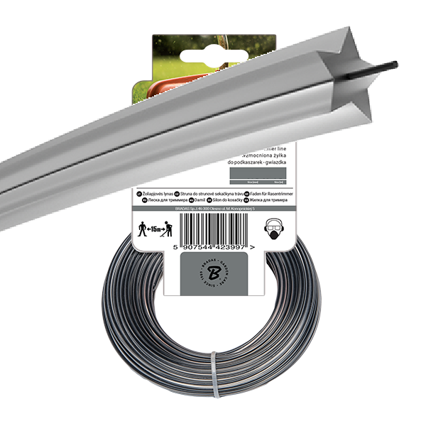 Strimmer Line Ripper Dual Star 2mm x 50m DIY Tool Accessory Home and Garden Use
