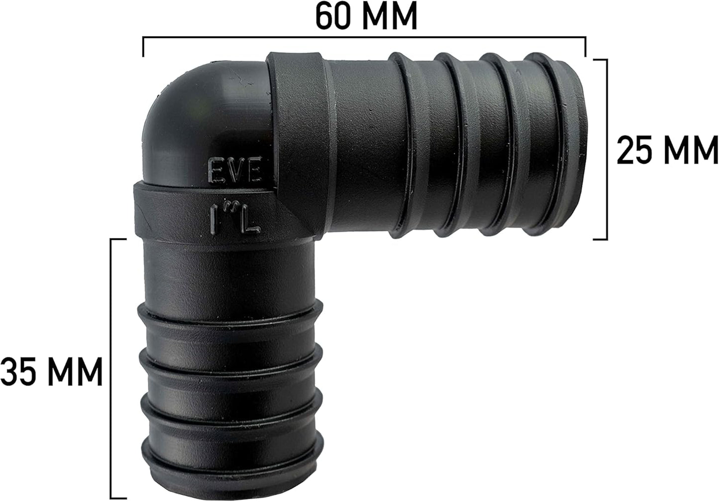 Pond Elbow Connector 25mm Water Flow Control Pet and Pond Supply