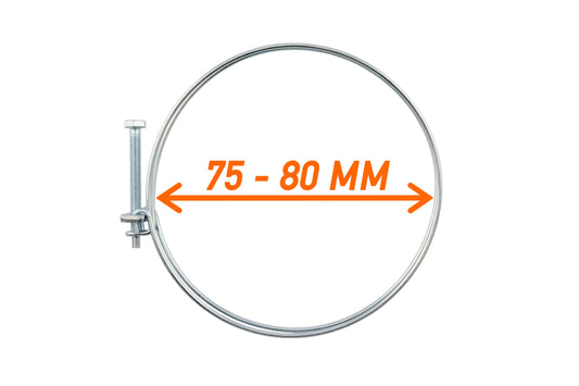Double Wire Hose Clamp Galvanised 75mm-80mm for DIY Workshop Accessory