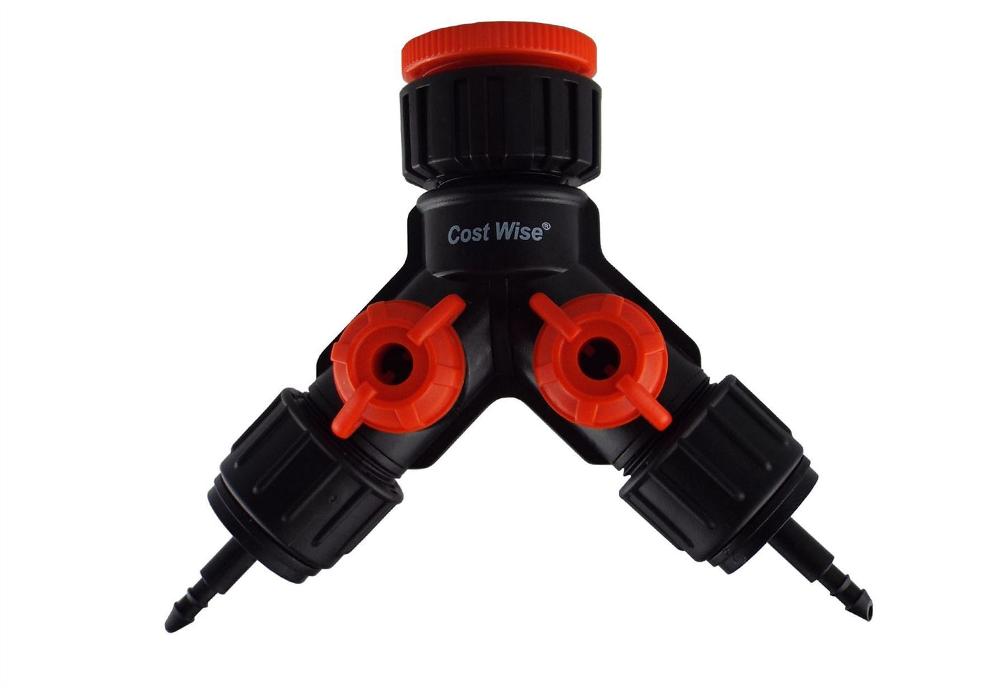 AP Supplies Double Tap Connector with Valves & 4mm Micro Barb Outlets