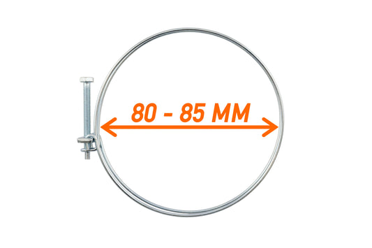 Double Wire Hose Clamp Galvanised 80mm-85mm for DIY Workshop Accessory