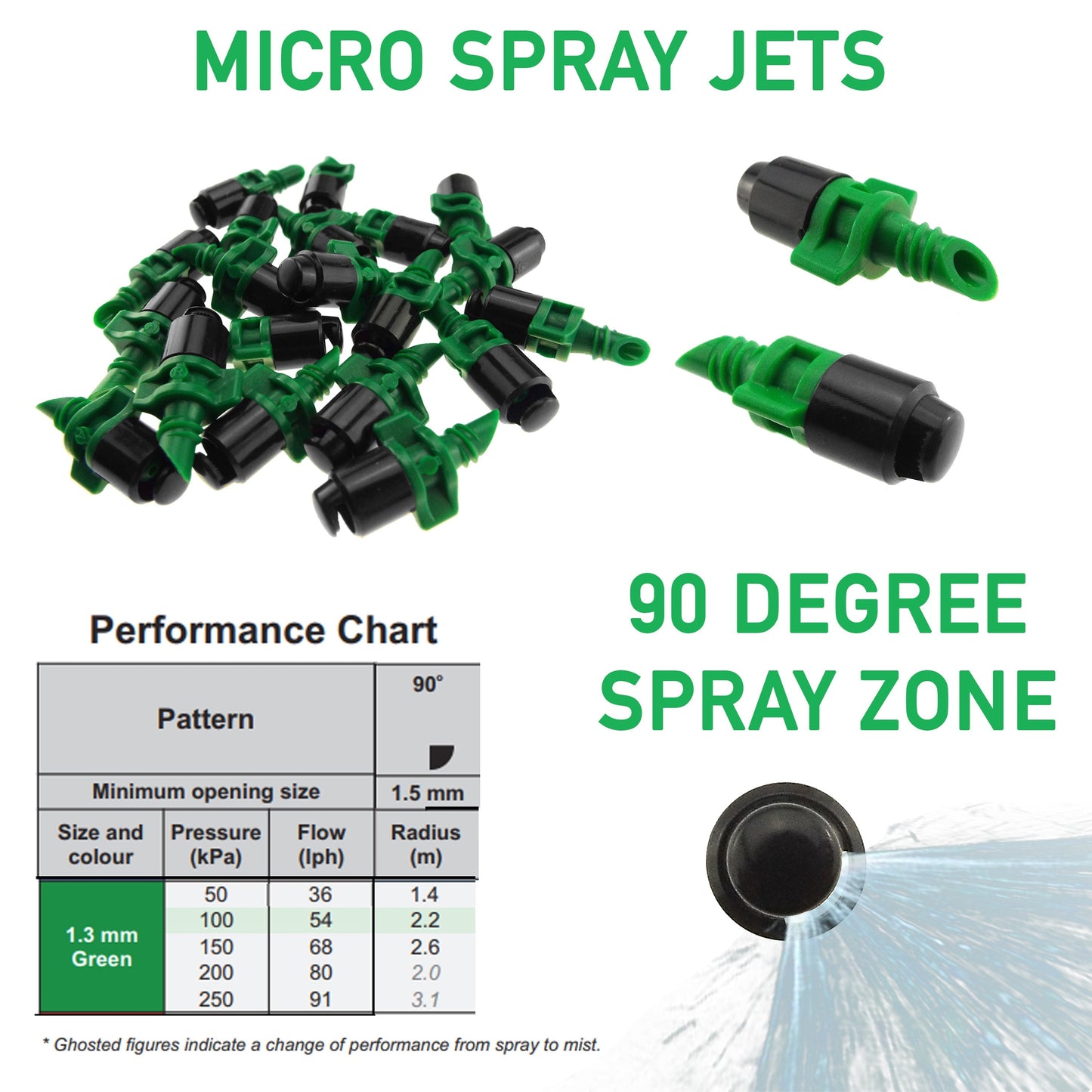 Antelco Winged Micro Spray Jet Assembled 90 Degree Spray Drip Irrigation Fitting