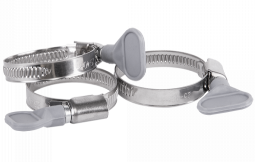 A2 Grip Hose Clip 110mm-130mm - Adjustable 304 Stainless Steel Duct Clamps Hose Pipe Clamps Air Ducting Clamp Worm Drive Hose Clamps