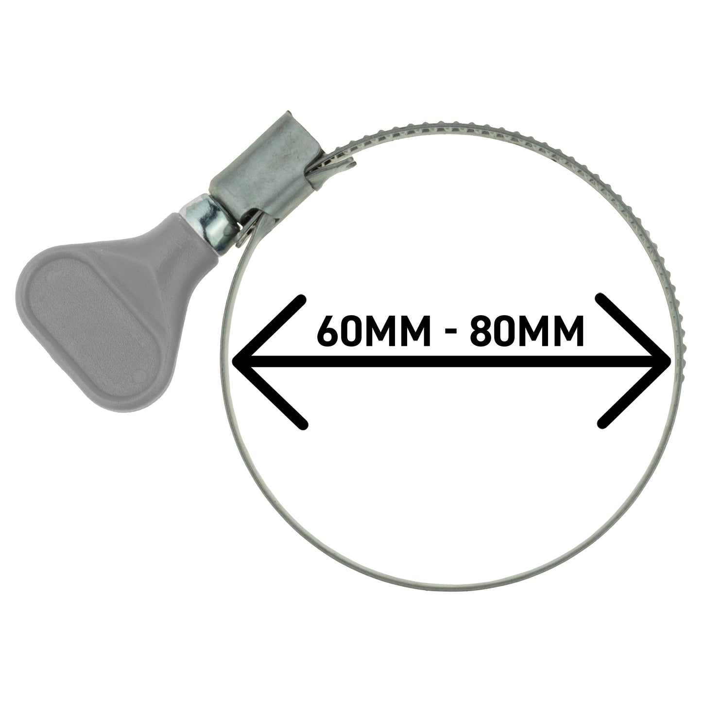 A2 Grip Hose Clip 60mm-80mm - Adjustable 304 Stainless Steel Duct Clamps Hose Pipe Clamps Air Ducting Clamp Worm Drive Hose Clamps