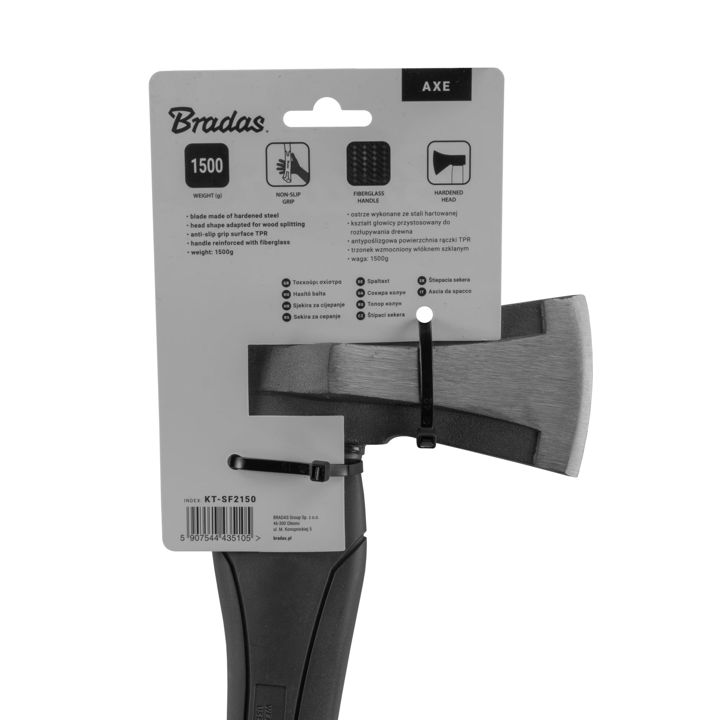 Fiberglass Splitting Axe 1500g DIY Tool Accessory Home and Garden Use