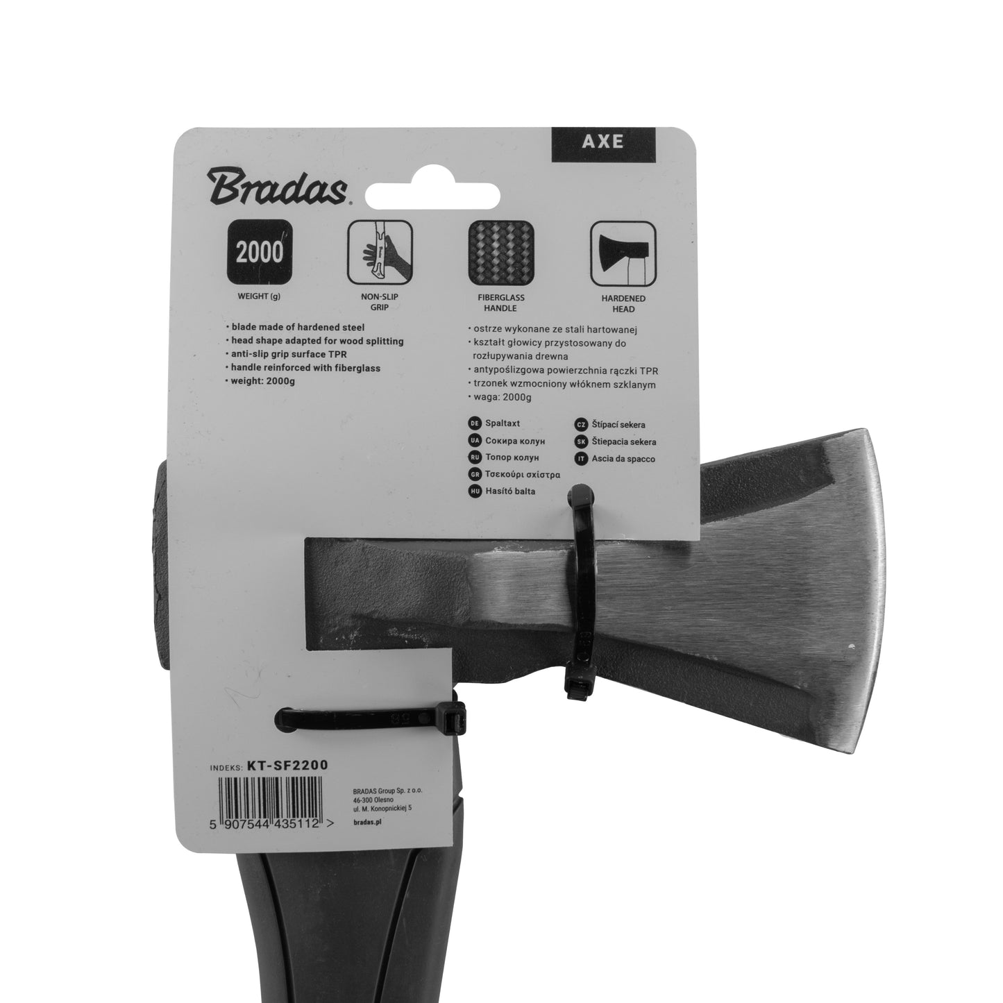Fiberglass Splitting Axe 2000g DIY Tool Accessory Home and Garden Use