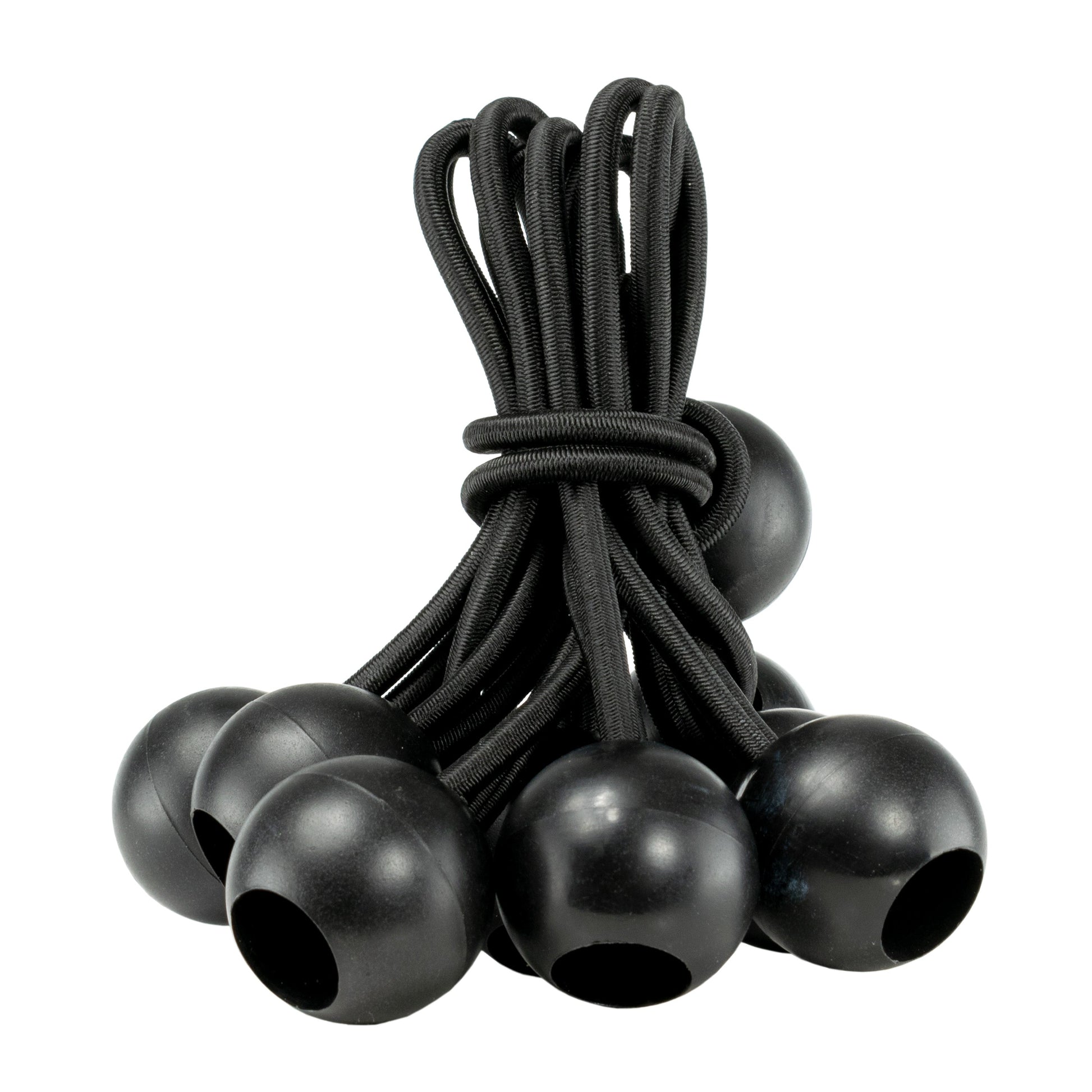 AP Supplies Grey L-Grade Tarpaulin with 10 x 6" Bungee Balls (Black) and 10 x Screw Type Tarp Clips - 5m x 8m