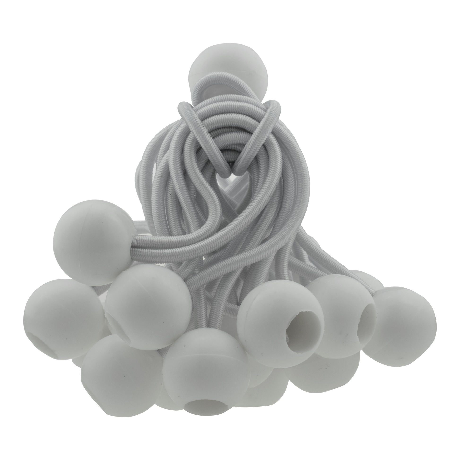 AP Supplies Clear M-Grade Tarpaulin with 20 x 4" Bungee Balls (White) - 6m x 6m