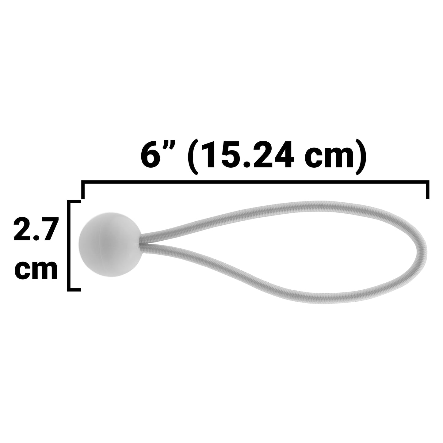 AP Supplies Black/Silver L-Grade Tarpaulin with 20 x 6" Bungee Balls (White) - 6m x 8m