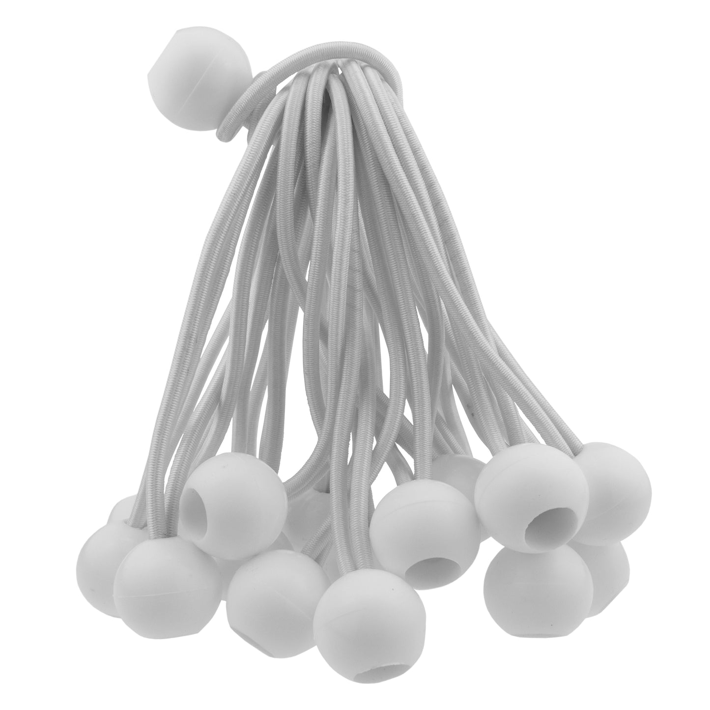 AP Supplies Green/Brown L-Grade Tarpaulin with 20 x 6" Bungee Balls (White) - 4m x 6m