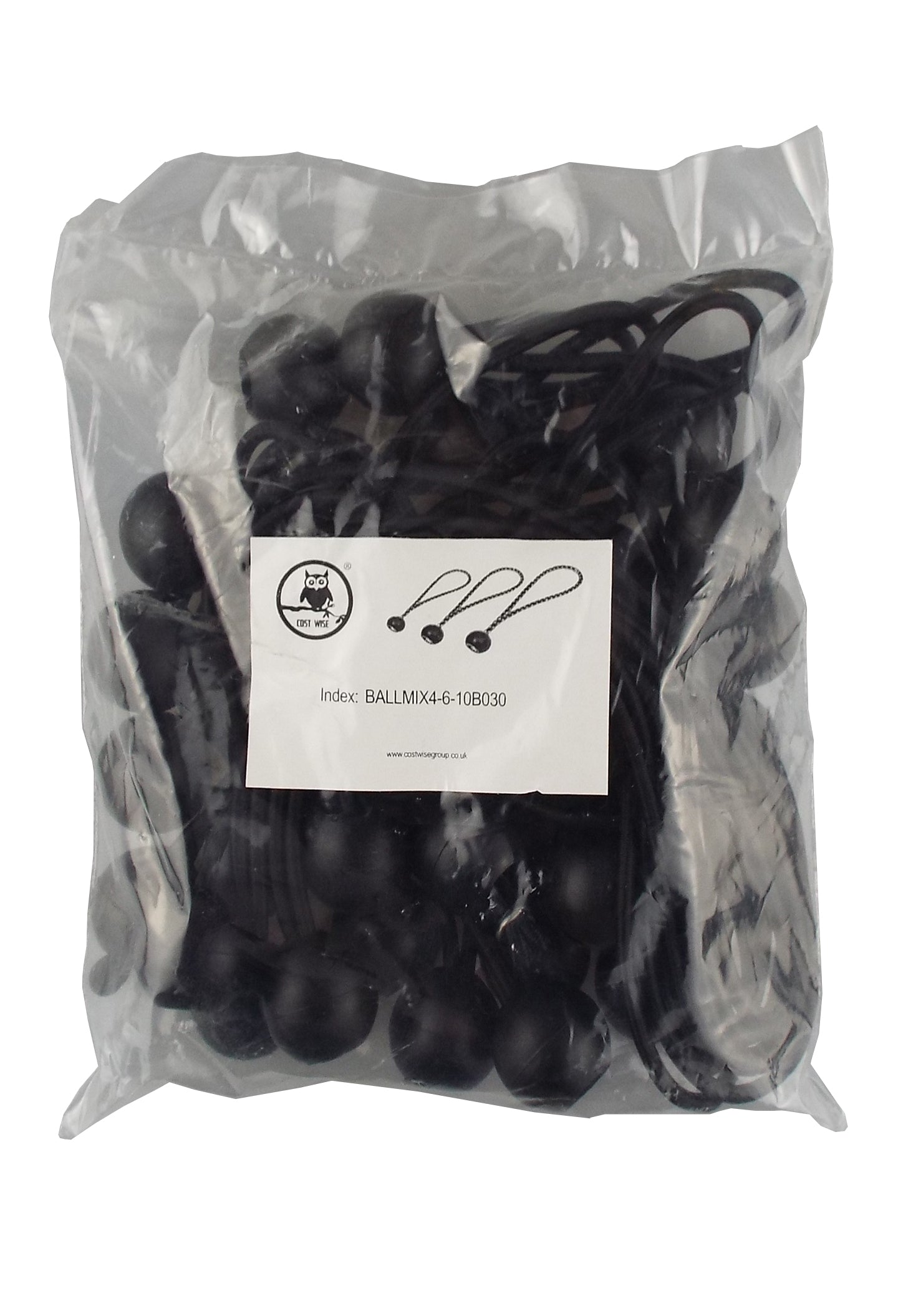 Bungee Ball Mix Black 4in 6in 10in Pack of 30 Outdoor Cover Waterproof Sheet