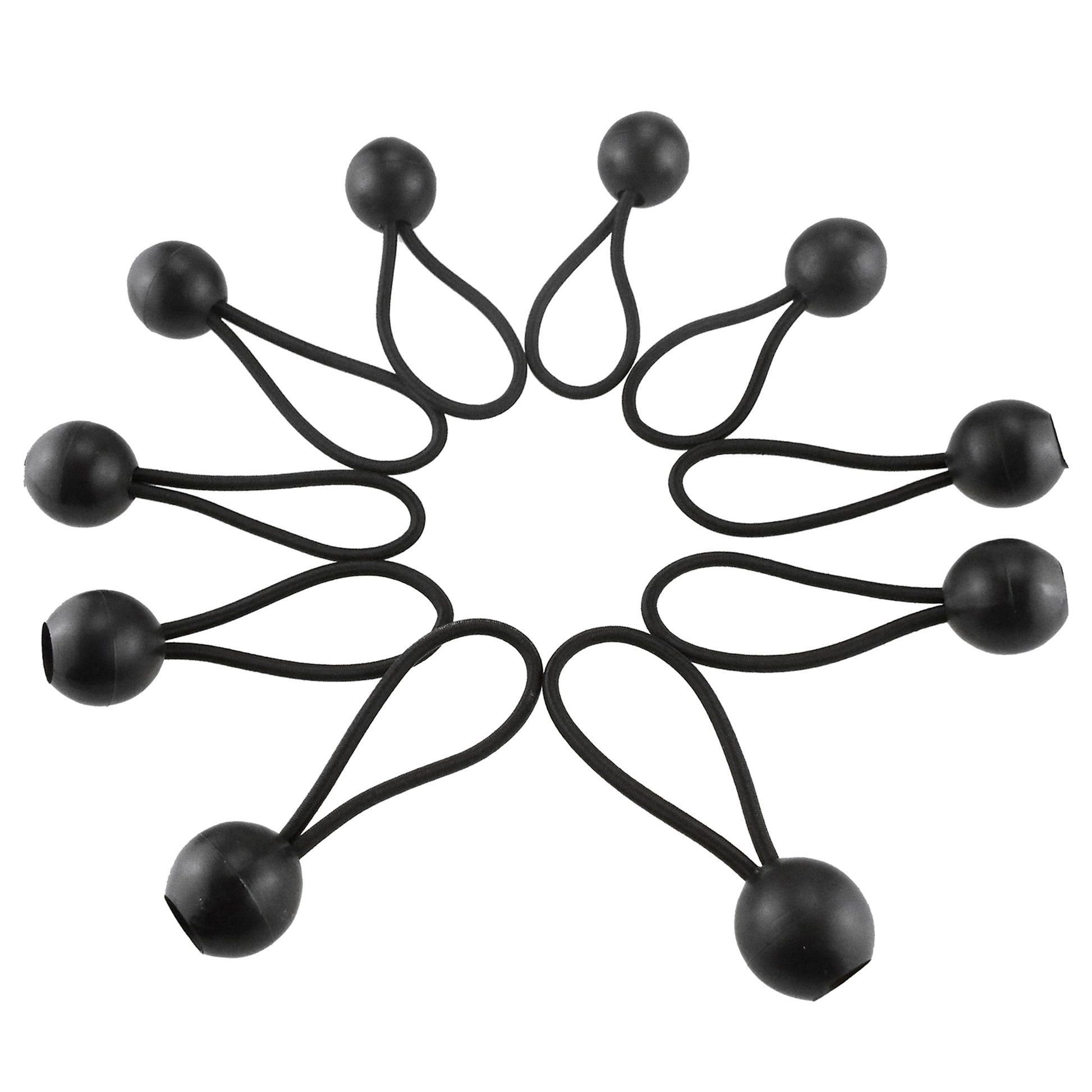 AP Supplies Bungee Ball Mix Black 6" 8” 10" Pack of 30