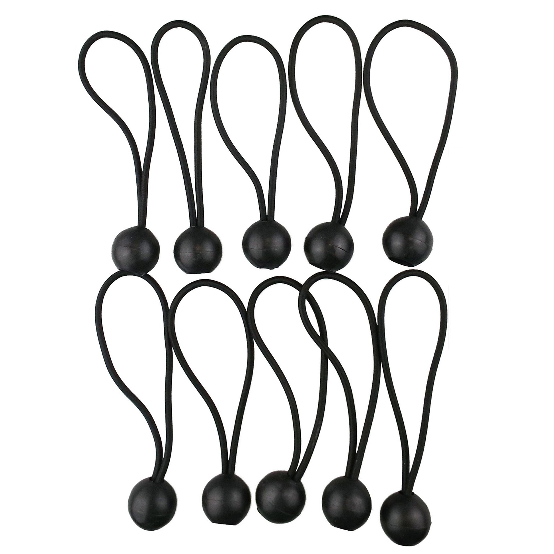 AP Supplies Bungee Ball Mix Black 6" 8” 10" Pack of 30