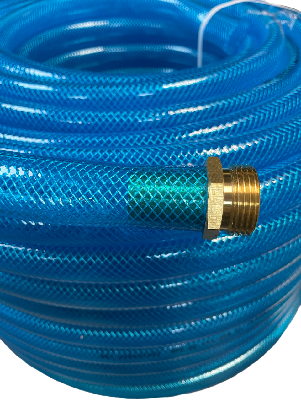 Braided Fuel Hose Blue Transparent PVC 25mm*2.6mm for Pipe and Water Fitting