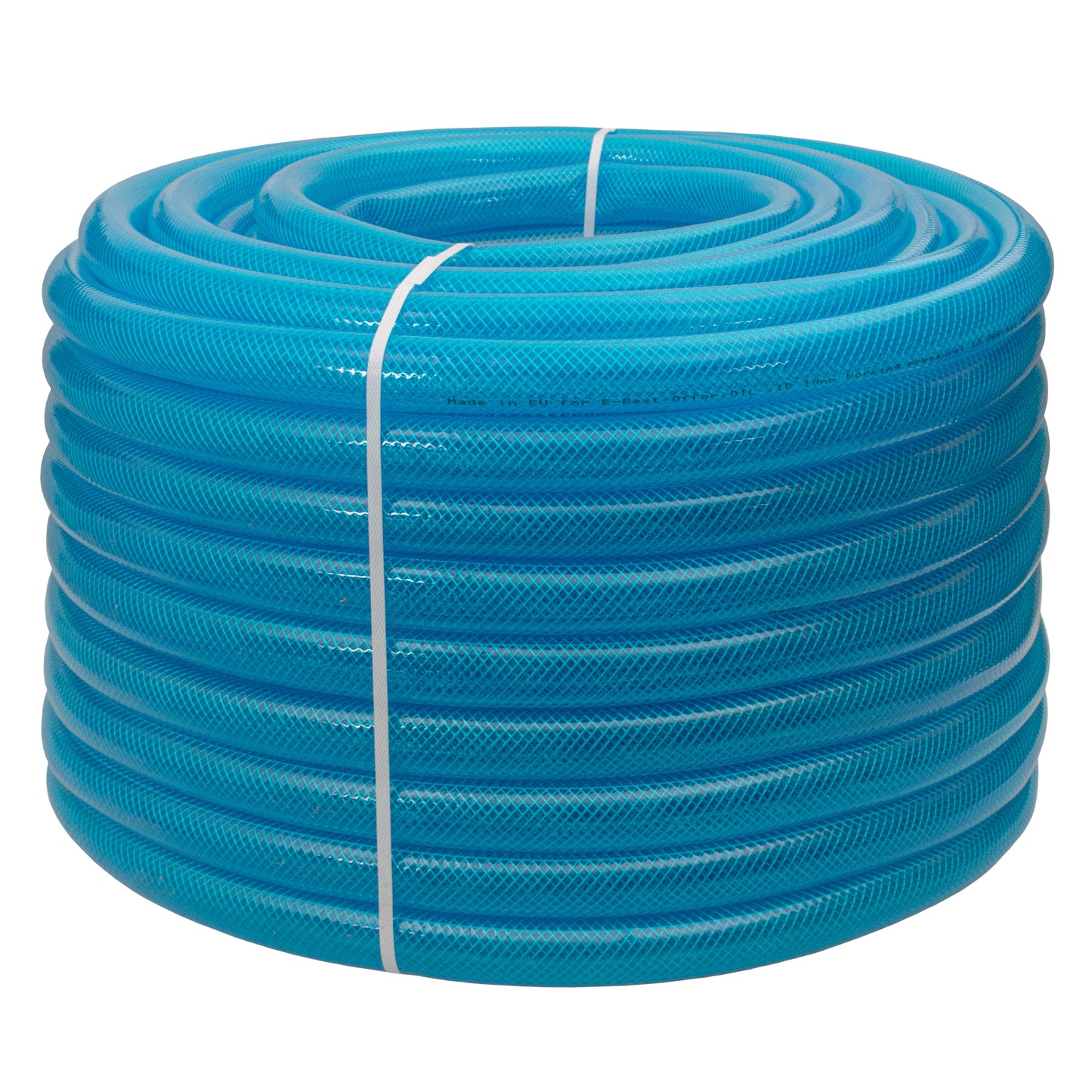 Braided Fuel Hose Blue Transparent PVC 25mm*2.6mm for Pipe and Water Fitting