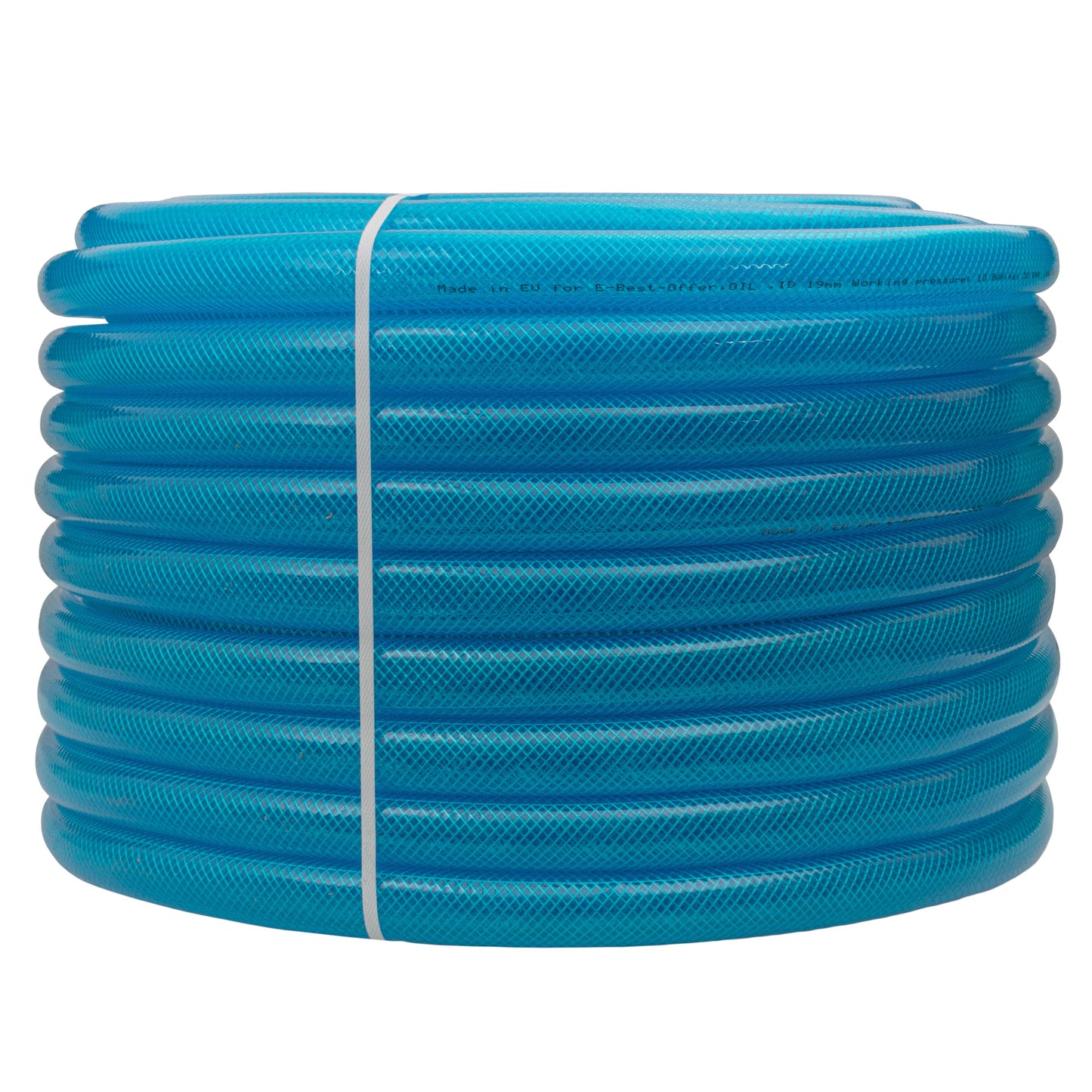 Braided Fuel Hose Blue Transparent PVC 25mm*2.6mm for Pipe and Water Fitting