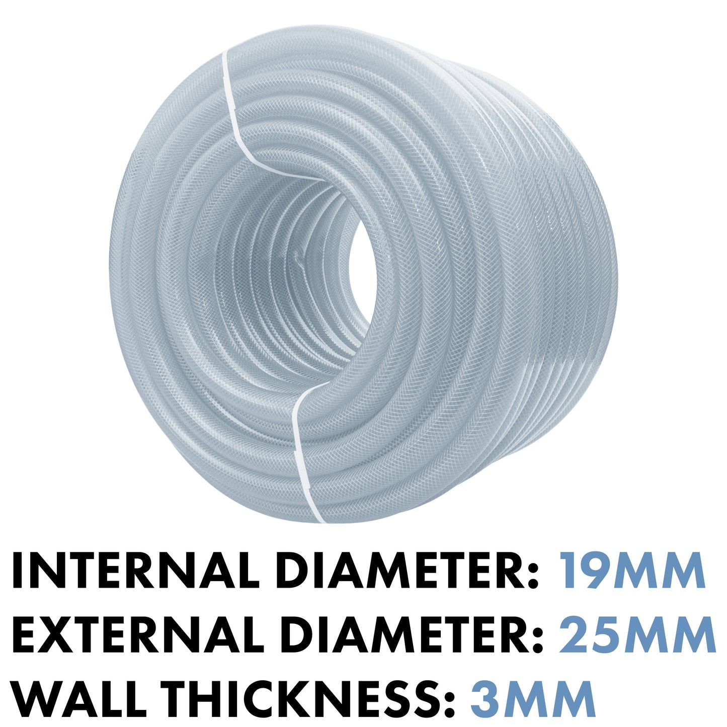 Clear Braided PVC Pipe 19mm*3mm Pipe and Water Fitting Garden Water Connector