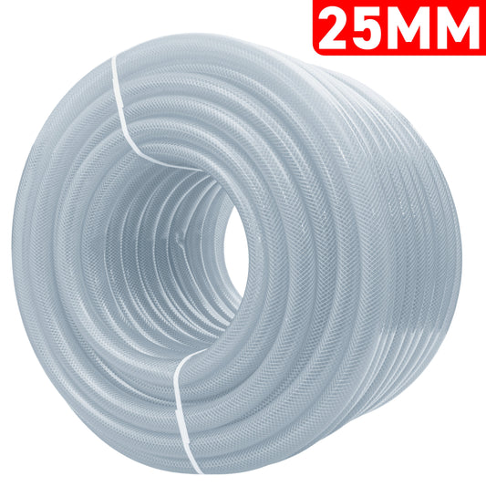 Clear Braided PVC Pipe 25mm*3.5mm Pipe and Water Fitting Garden Water Connector