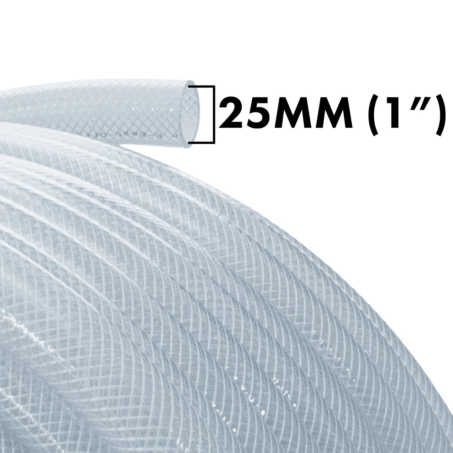 Clear Braided PVC Pipe 25mm*3.5mm Pipe and Water Fitting Garden Water Connector