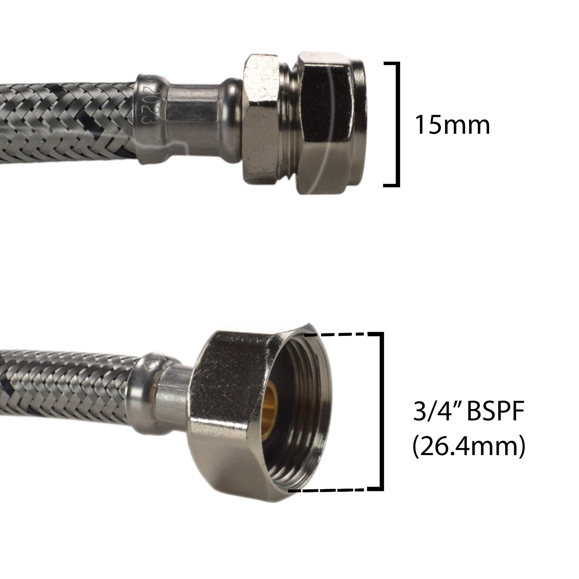 AP Supplies Brass Barbed Bib Tap FULL Connection Kit - Kit with Brass Hose Connector