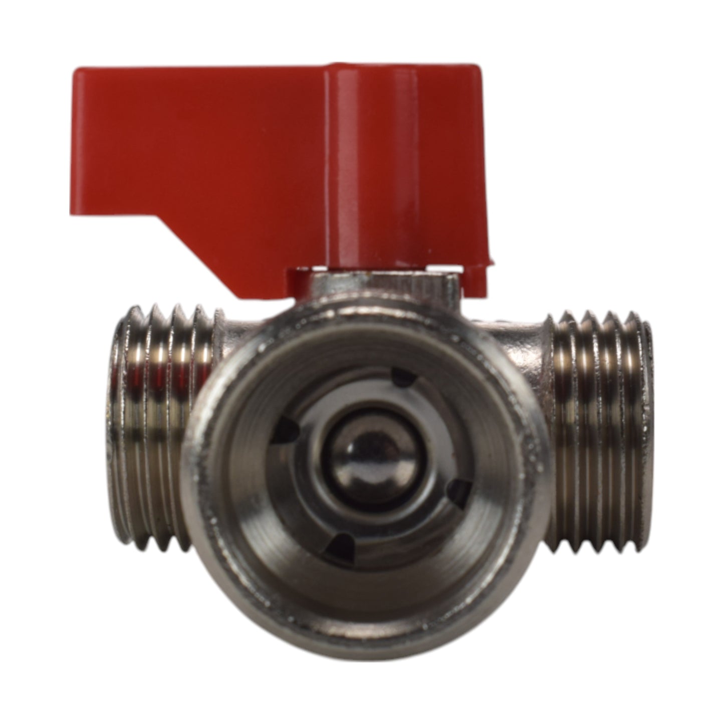 AP Supplies Brass Compression Tee Valve 15mm - ¾” BSP Male