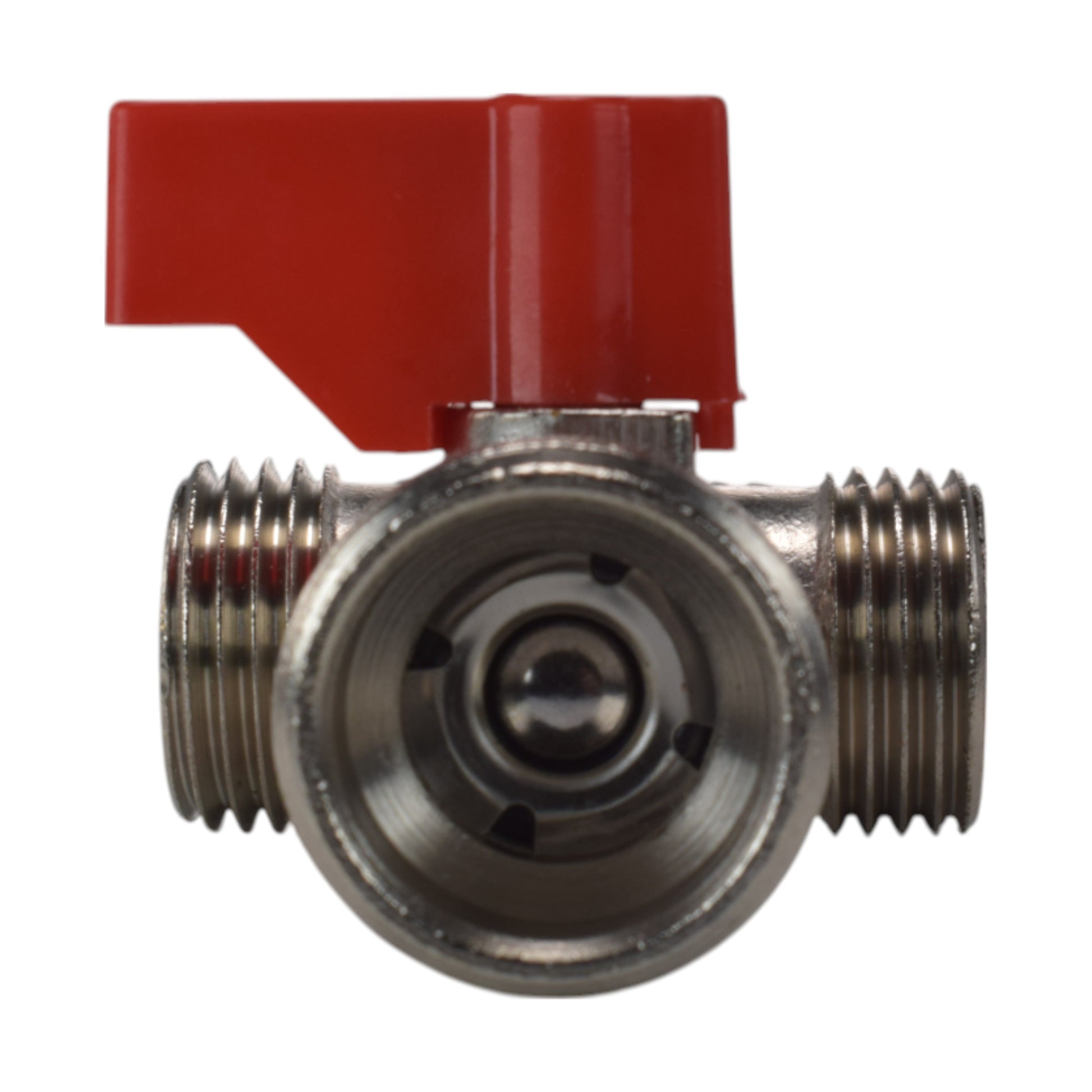 AP Supplies Brass Compression Tee Valve 15mm - ¾” BSP Male