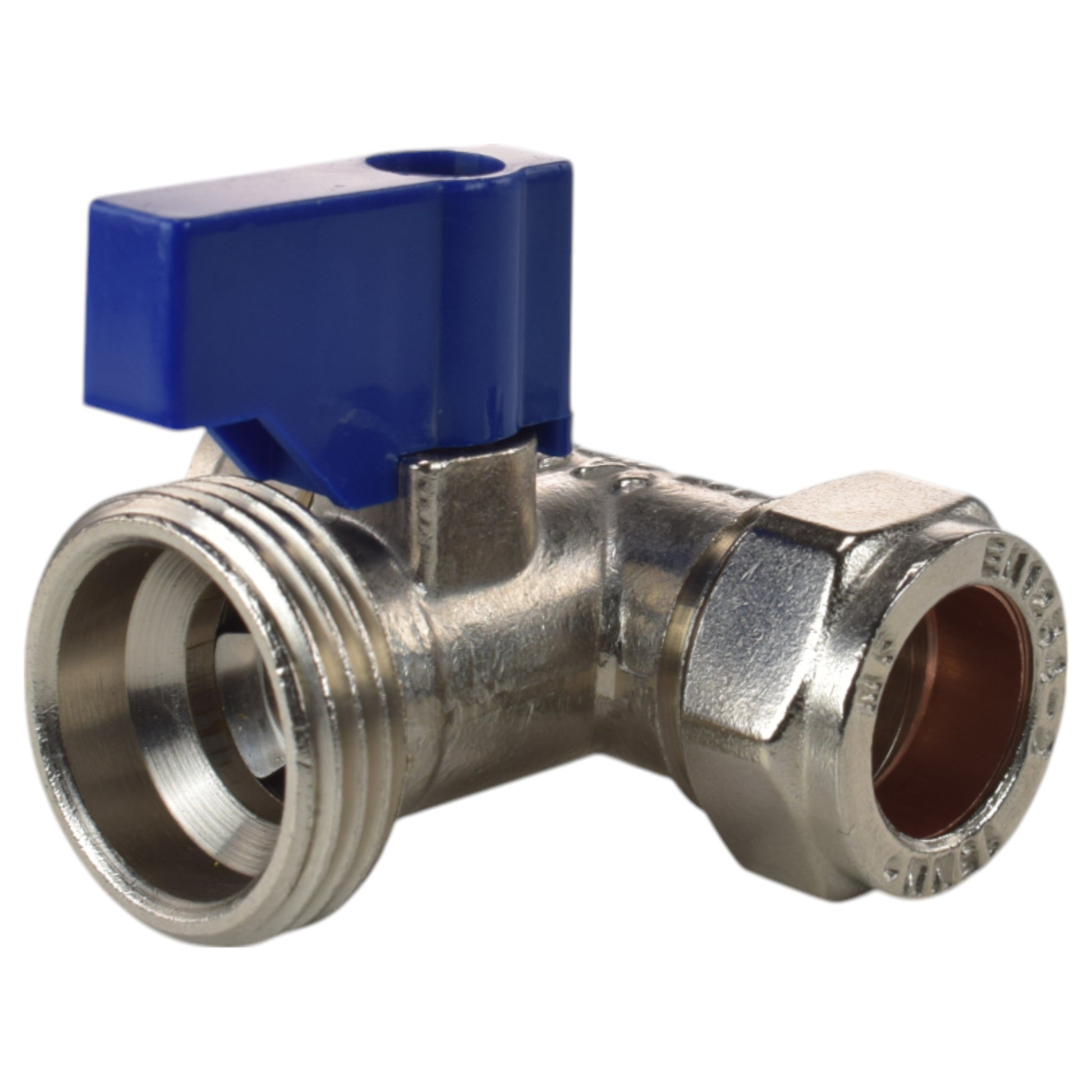 AP Supplies Brass Compression Tee Valve 15mm - ¾” BSP Male