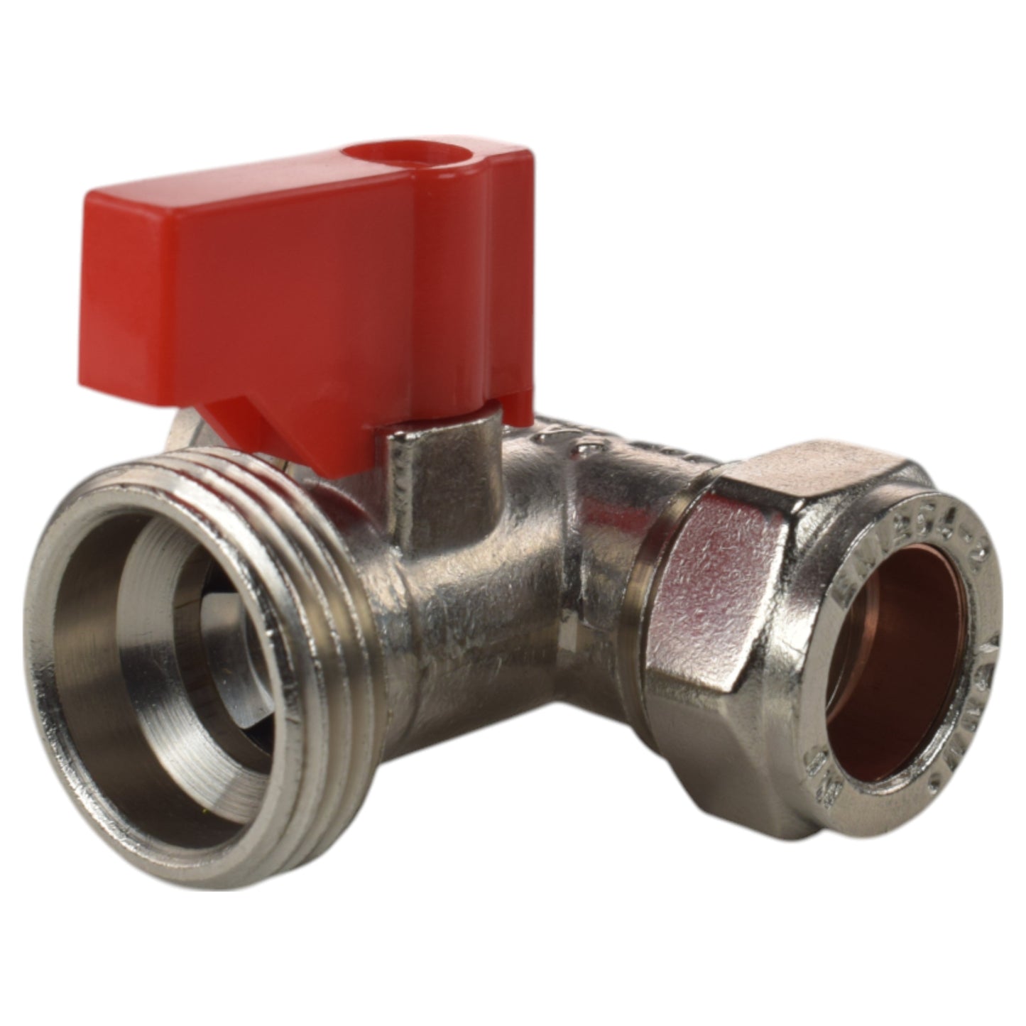 AP Supplies Brass Compression Tee Valve 15mm - ¾” BSP Male