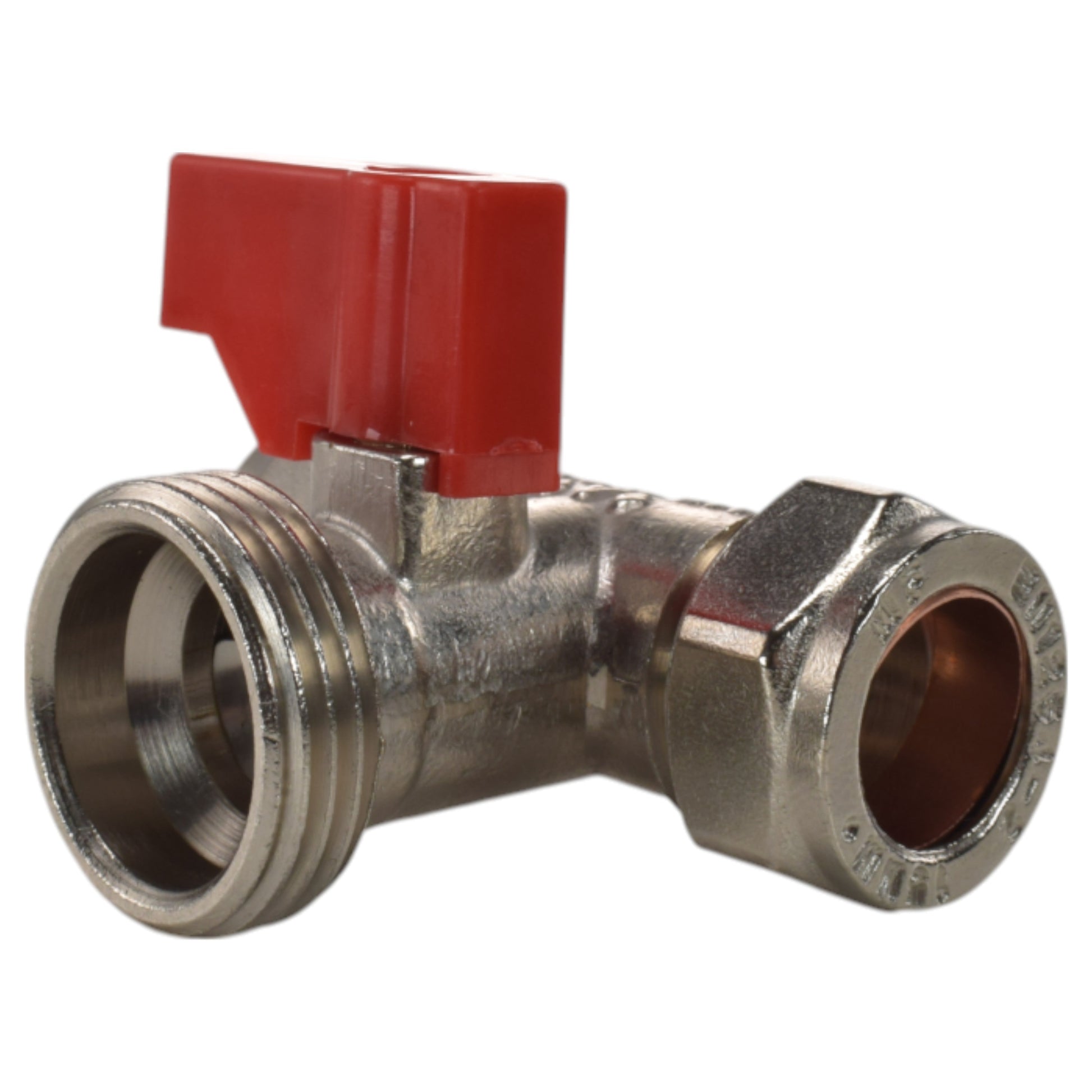AP Supplies Brass Compression Tee Valve 15mm - ¾” BSP Male
