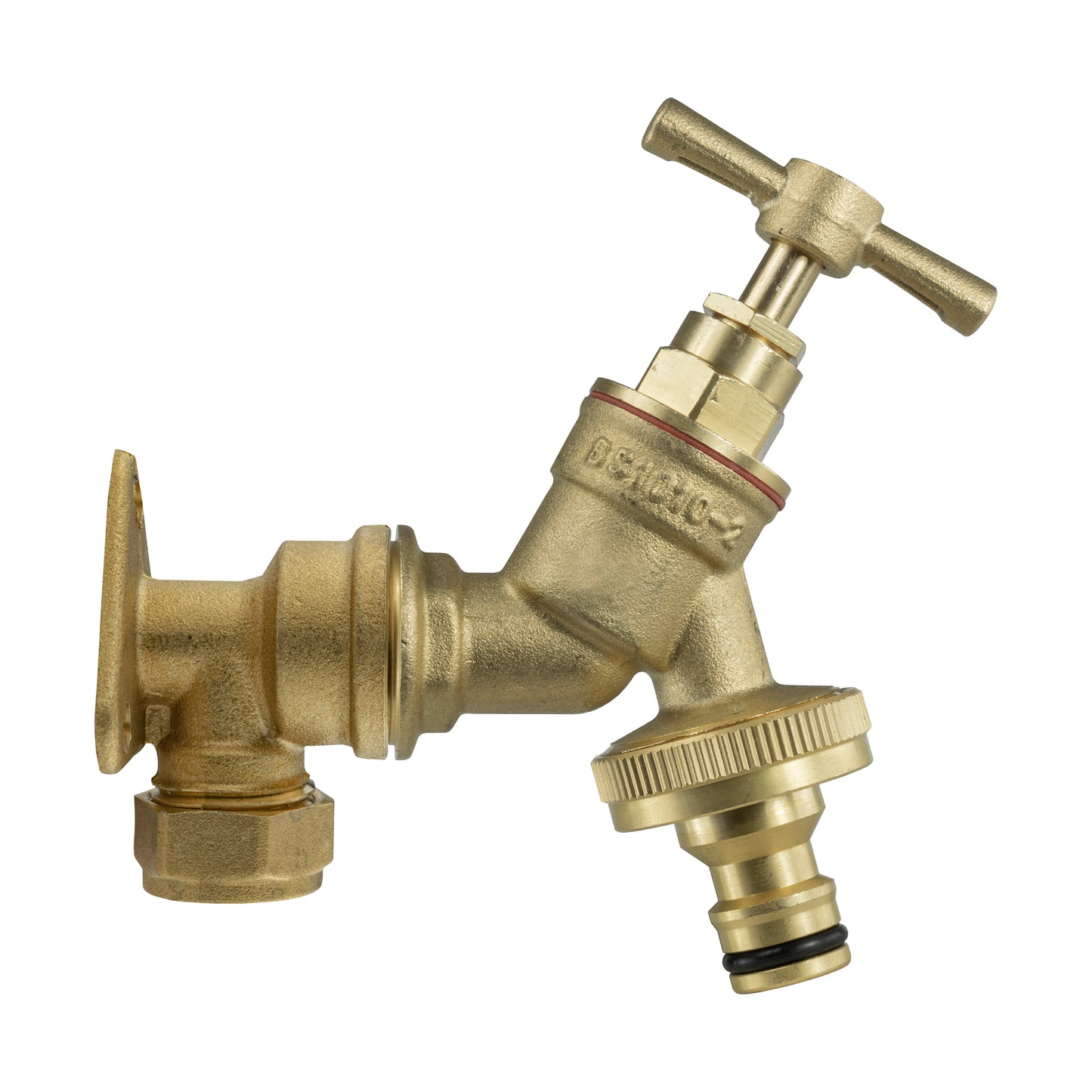 22mm Brass Wall Flange Kit with Brass Quick Connect Tap for Outdoor Watering Kit