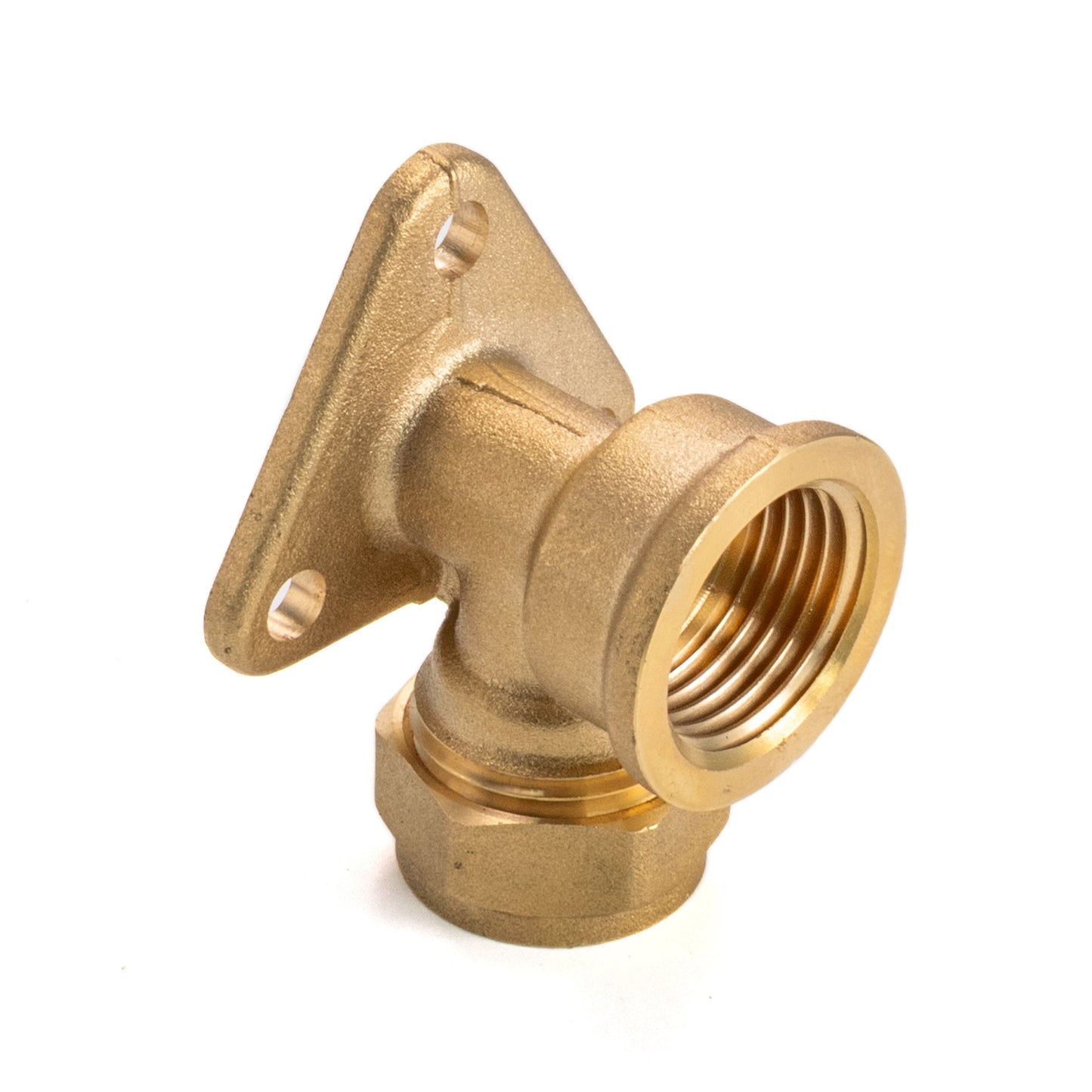AP Supplies 15mm Brass Wall Flange Kit with Lever Tap with Hose Barb and Side Lock