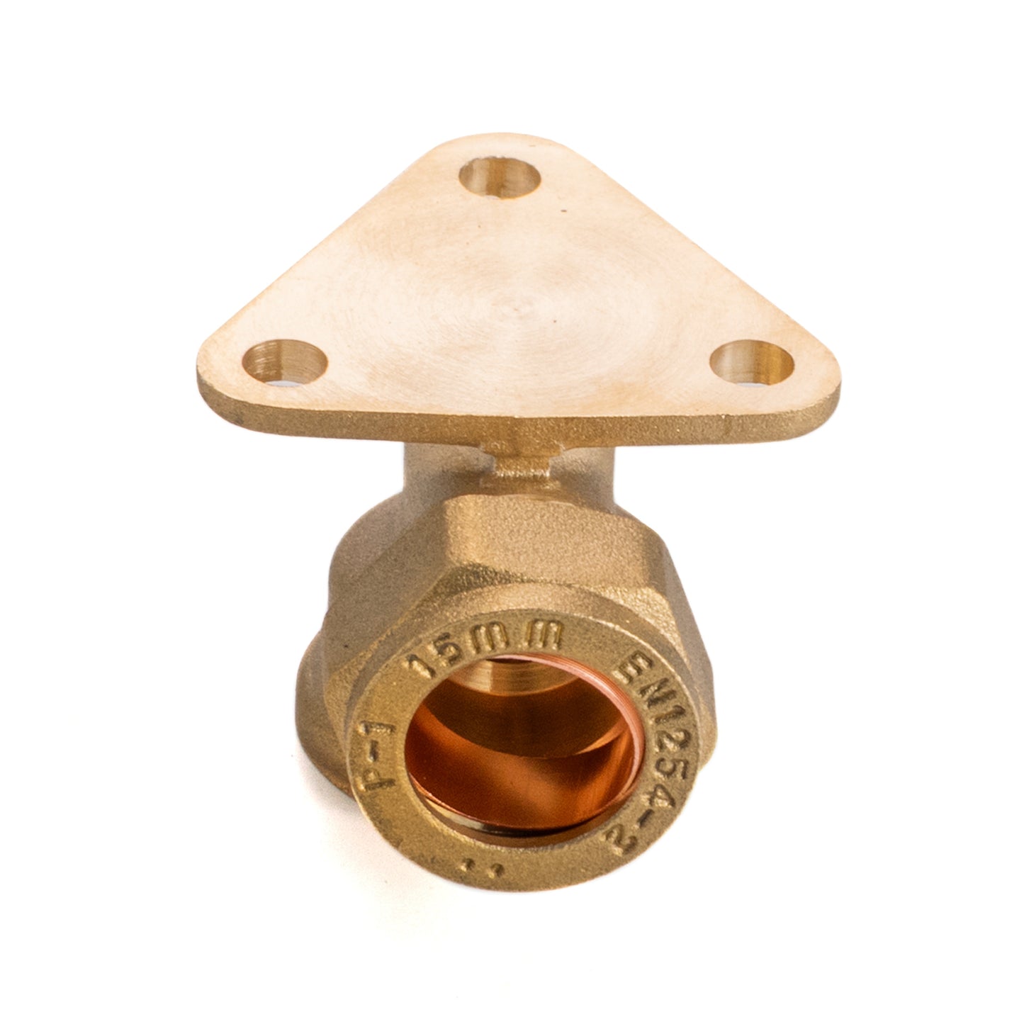 AP Supplies 15mm Brass Wall Flange Kit with Extended Brass Chrome Tap 1/2" Barb