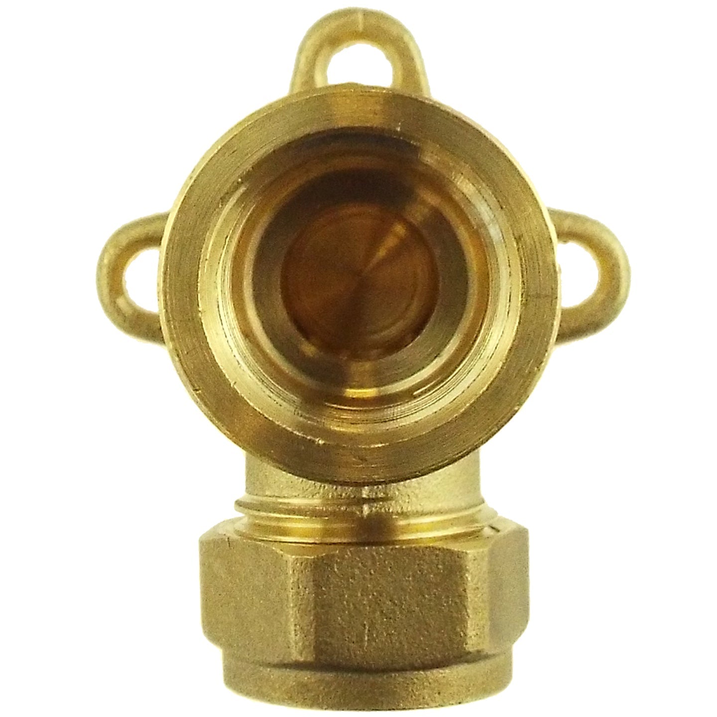 15mm Brass Wall Flange Kit with Brass Barbed Tap Garden Hose Pipe Barb Connector