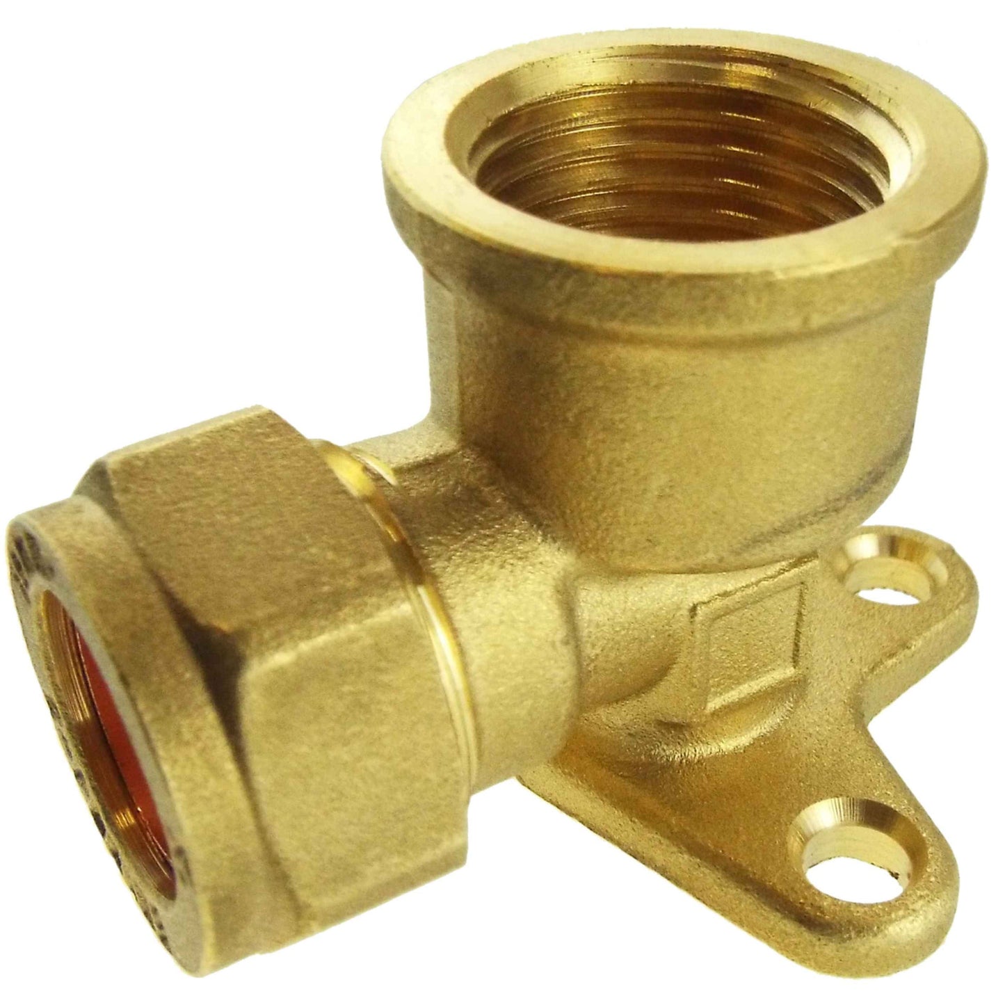 15mm Brass Wall Flange Kit with Grey Dial Tap + Two-Way Splitter Water Connector