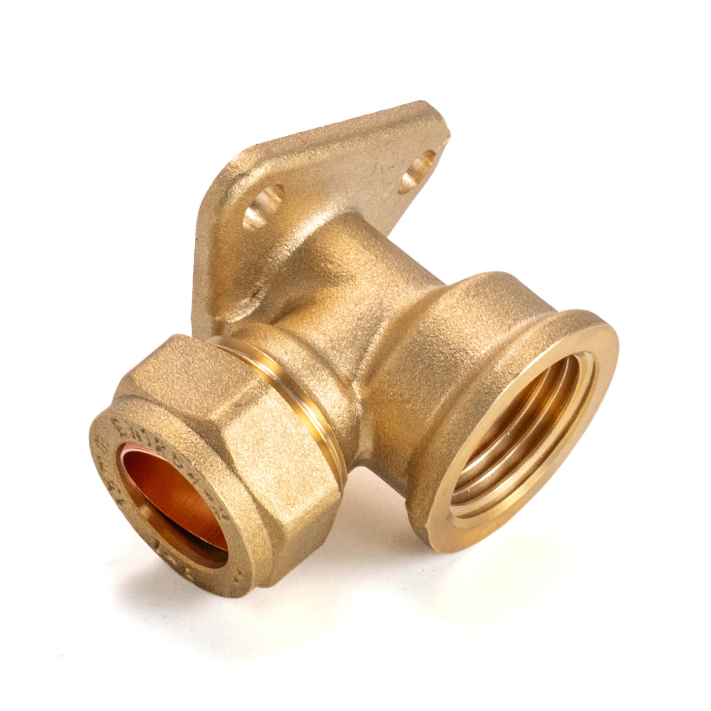 AP Supplies 15mm Brass Wall Flange Kit with Lever Tap Hose Barb and Lever Lock