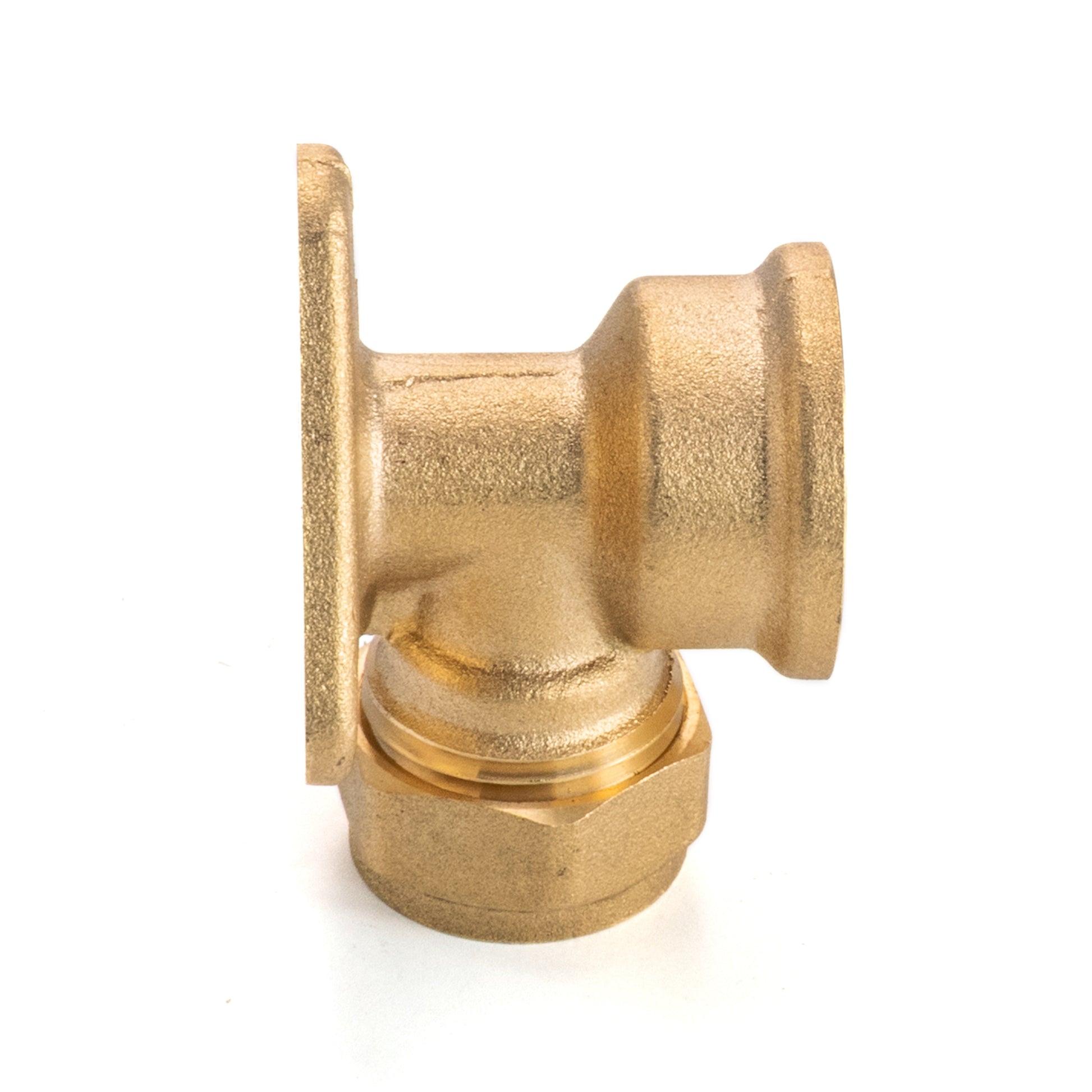 AP Supplies 15mm Brass Wall Flange Kit with Extended Brass Chrome Tap 1/2" Barb