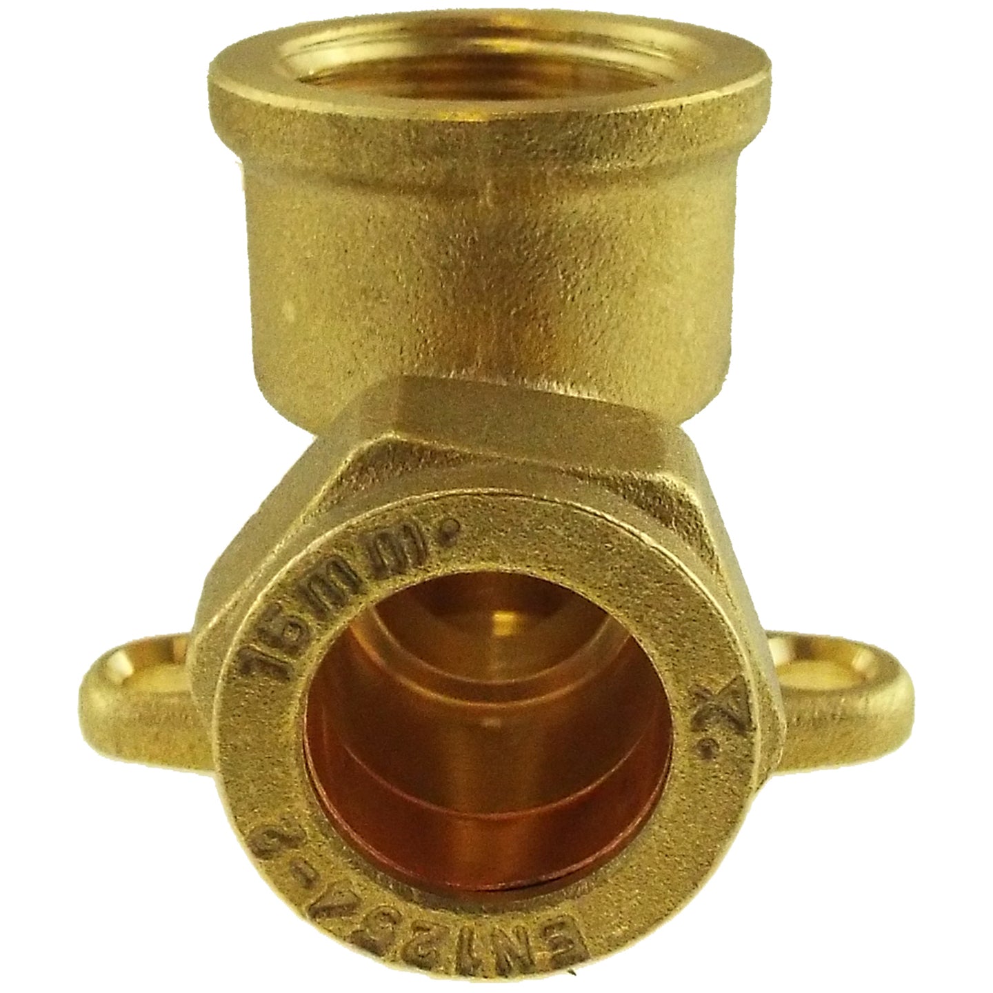15mm Brass Wall Flange Kit with 15mm Barbed Polished Brass Tap Hose Pipe Fitting