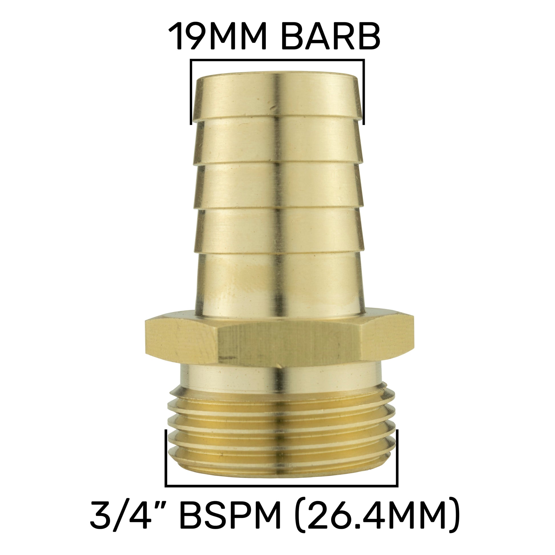 AP Supplies Water Butt Kit 3/4” BSP with Lever Valve and 19mm Brass Barb