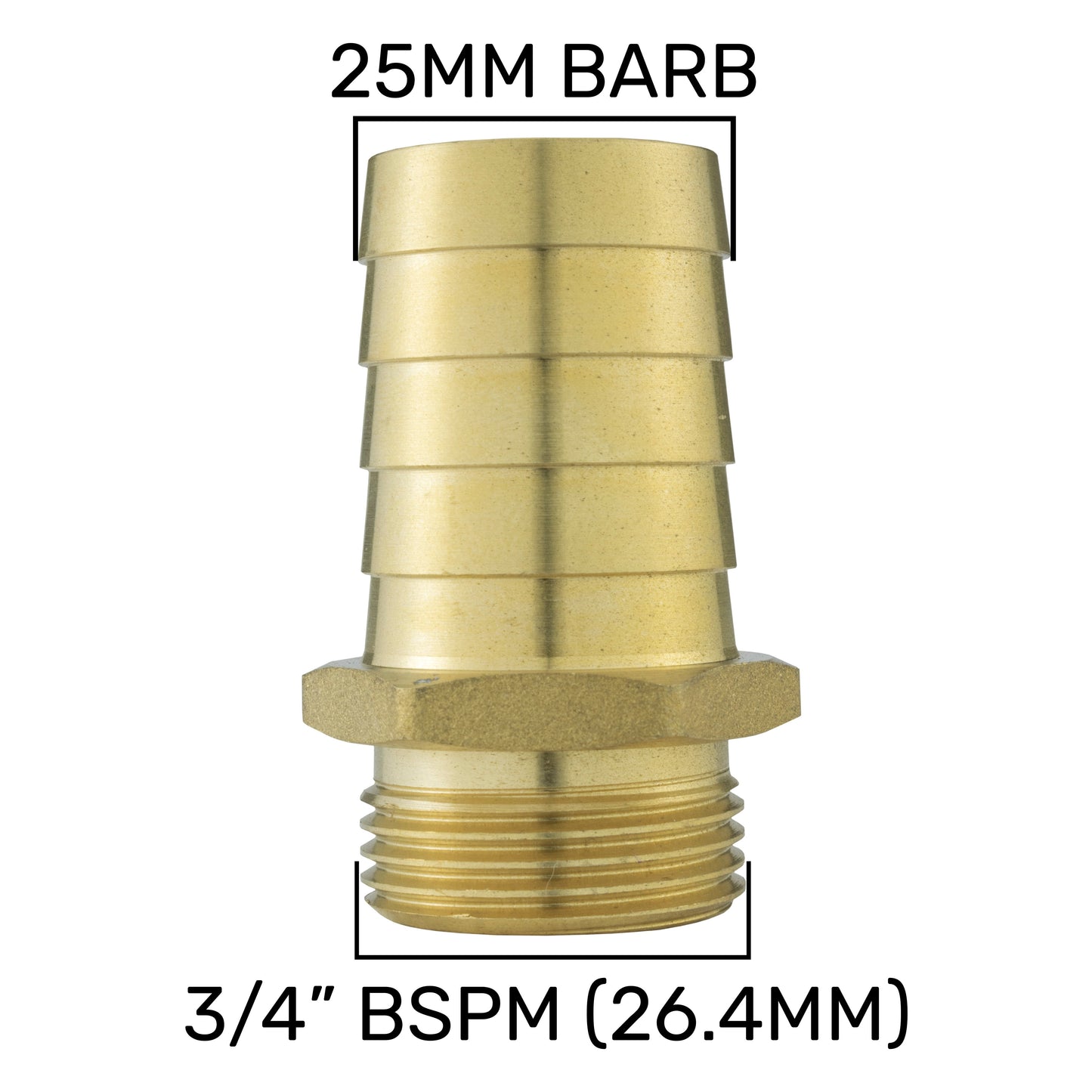 25mm Brass Barb with BSPF-Quick Connect Valve and Hose Connector 16mm Barb