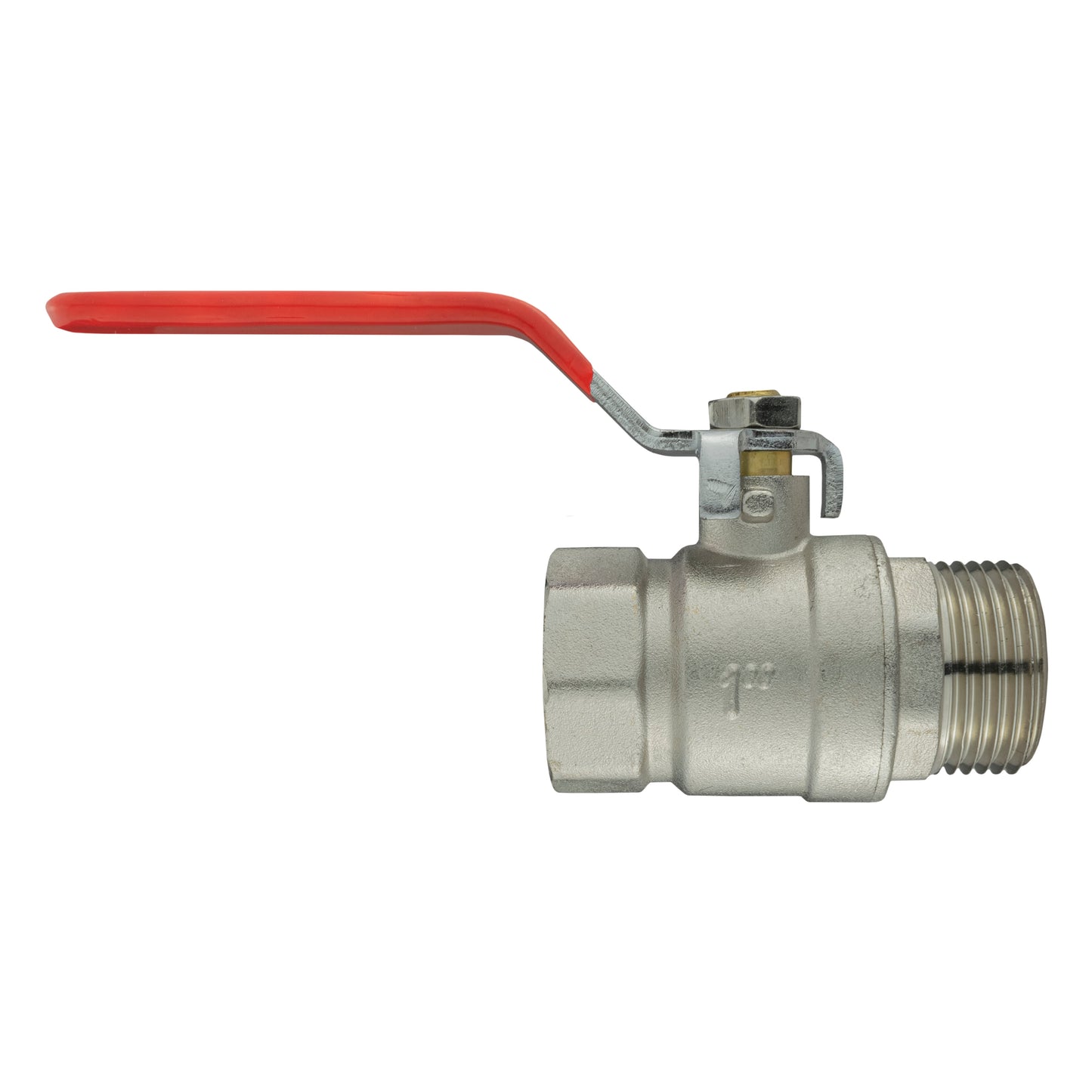 Brass Nickel-Plated Lever Valve 1in BSPM-F BSP Thread Fitting Water Flow Control