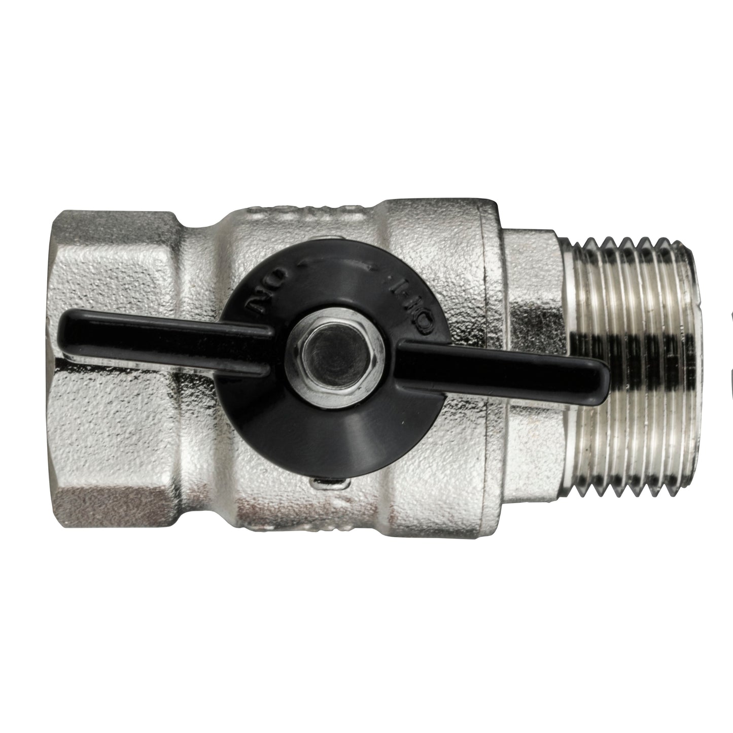 Brass Nickel-Plated Butterfly Valve 1/2in BSPM-F for Pipe and Water Fitting