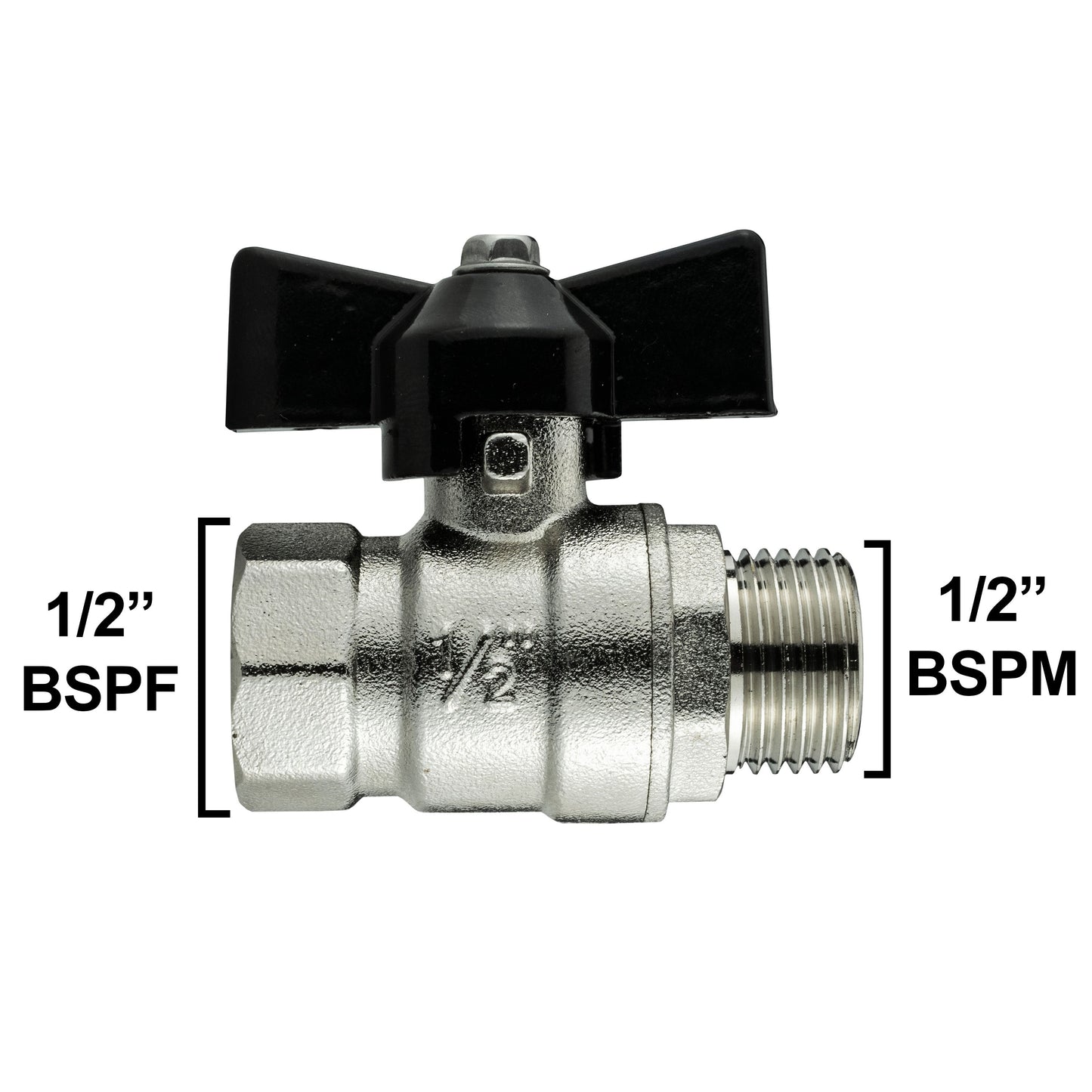 15mm Brass Wall Flange Kit with Bib Valve + Click Lock for Outdoor Watering Kit
