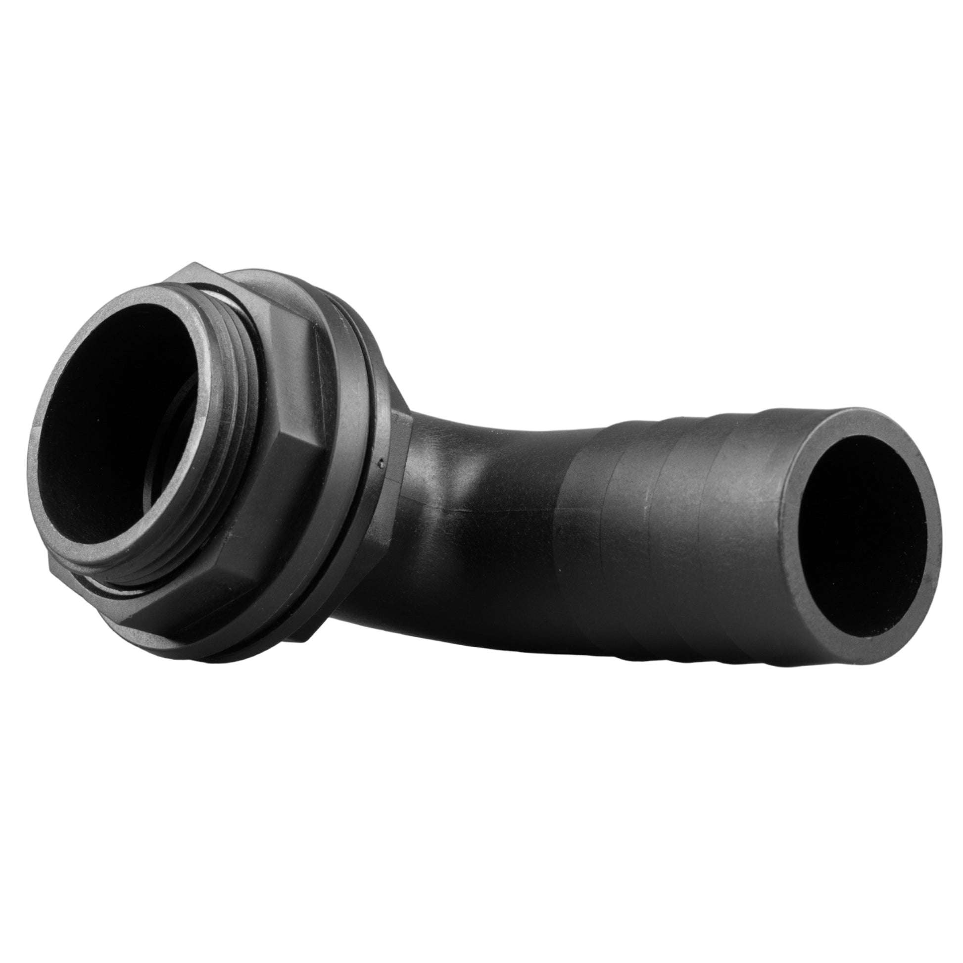 AP Supplies Tank Connector 90 Degree with Washer & Nut 1/2"BSPM - 1/2" Barb and Drill Bit