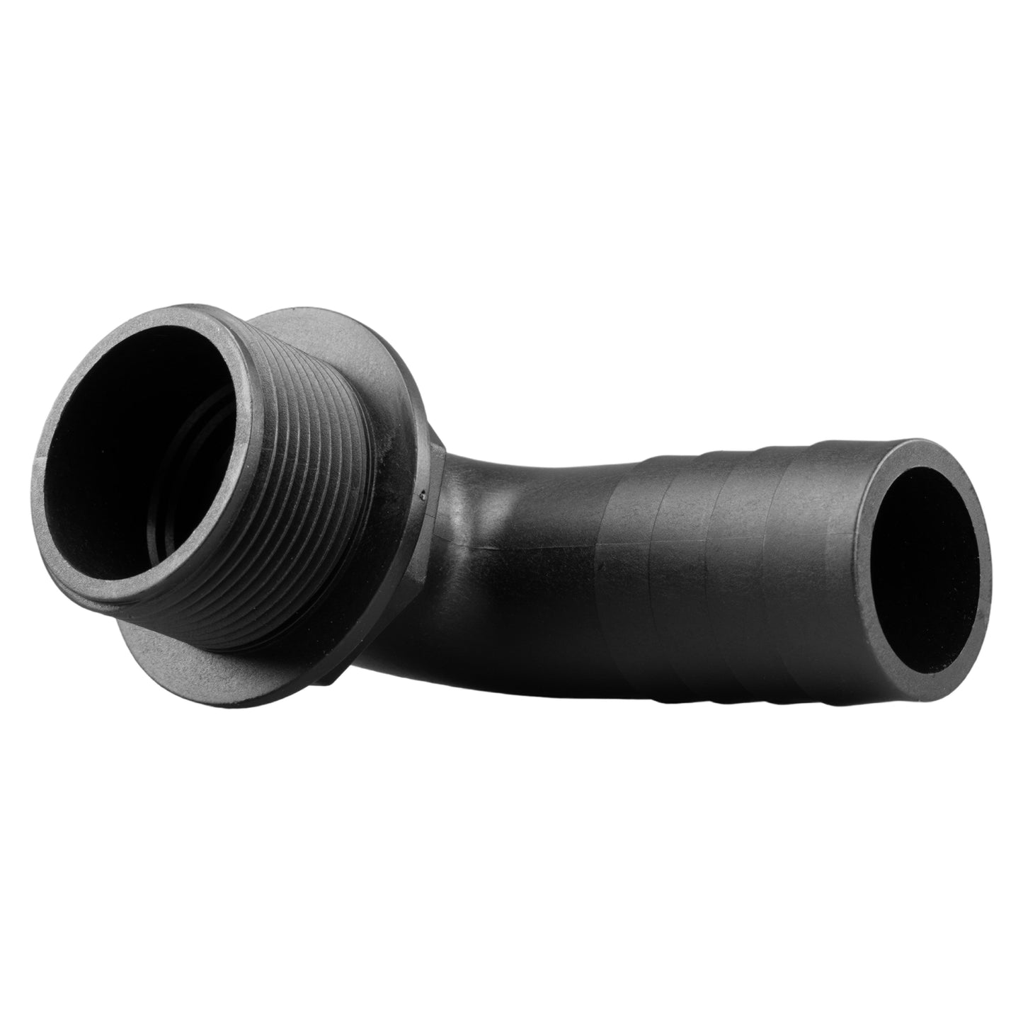 Tank Connector 90 Degree with Washer and Nut 2inBSPM - 2in Barb Garden Hose Pipe