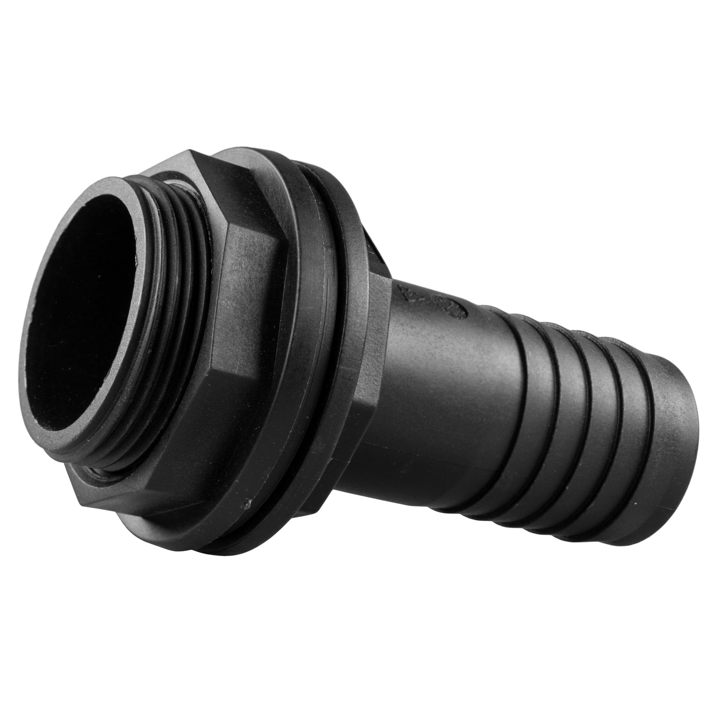 Tank Connector with Washer and Nut 1.25in BSPM - 1.25in Barb for Water Connector