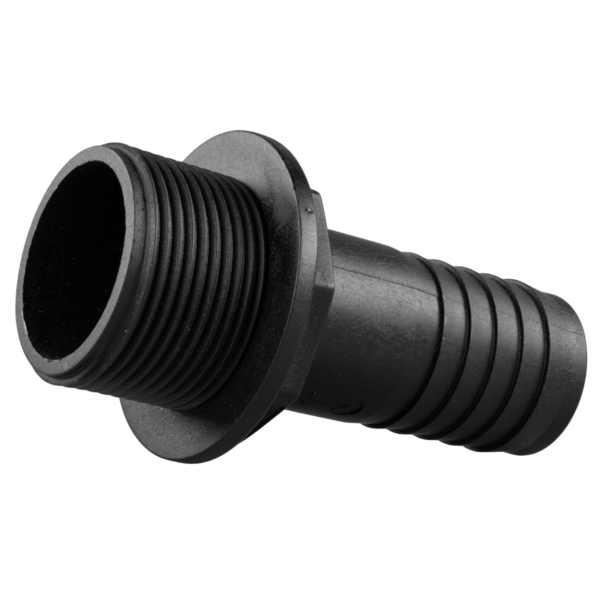 AP Supplies Tank Connector with Washer & Nut 1"BSPM - 1" Barb and Drill Bit